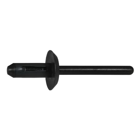 Midwest Fastener Blind Rivet, Truss Head, 1/4 in Dia., 11/16 in L, Plastic Body, 6 PK 37726